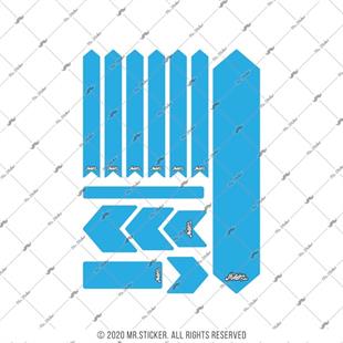 BCY47 Reflektif Koruyucu Sticker Seti Mavi Renk