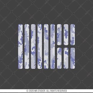 BCY49 Reflektif Lacivert Beyaz Petek Kamuflaj Desenli Serit Seti