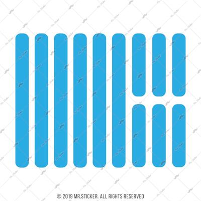 BCY5 Reflektif Mavi Serit Seti 12 Parca