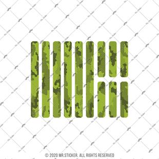 BCY50 Reflektif Yesil Siyah Petek Kamuflaj Desenli Serit Seti