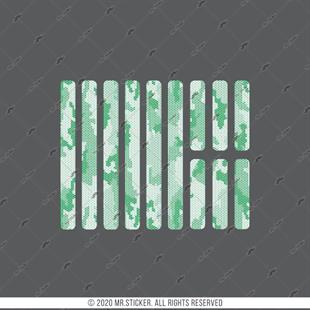 BCY51 Reflektif Yesil Beyaz Petek Kamuflaj Desenli Serit Seti