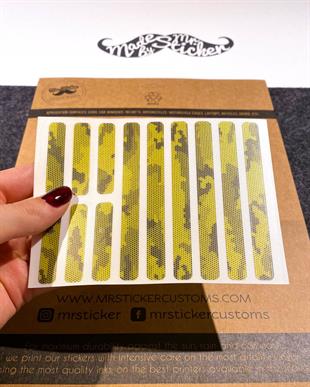 BCY53 Reflektif Sari Siyah Petek Kamuflaj Desenli Serit Seti