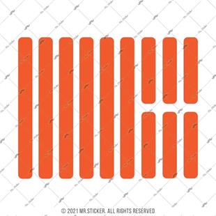 BCY55 Reflektif Turuncu Serit Seti 12 Parca