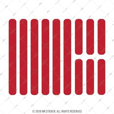 BCY8 Reflektif Kirmizi Serit Seti 12 Parca