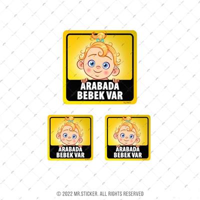 BOB14 Arabada Bebek Var Etiketi 3lü Set (Kiz Cocugu)