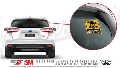 BOB7 Dikkat Arabada Tehlike Var Etiketi