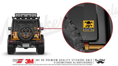 BOB7 Dikkat Arabada Tehlike Var Etiketi