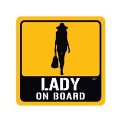 BOB9 Lady On Board Etiketi