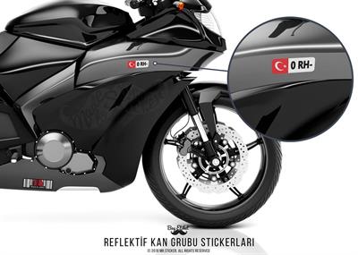 BT01 - Reflektif 0 Rh Negatif (-) Kan Grubu Etiket Seti