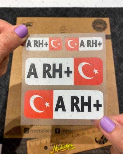 BT03 Reflektif A Rh Pozitif (+) Kan Grubu Etiket Seti