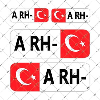 BT04 Reflektif A Rh Negatif (-) Kan Grubu Etiket Seti