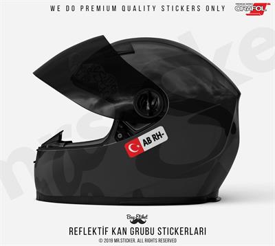 BT08 Reflektif AB Rh Negatif (-) Kan Grubu Etiket Seti