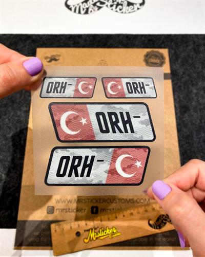 BT11 Reflektif 0 Rh Negatif (-) Kan Grubu Etiket Seti