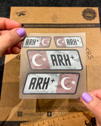 BT13 Reflektif A Rh Pozitif (+) Kan Grubu Etiket Seti