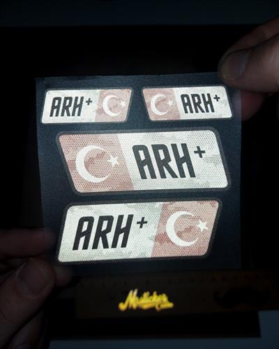 BT13 Reflektif A Rh Pozitif (+) Kan Grubu Etiket Seti