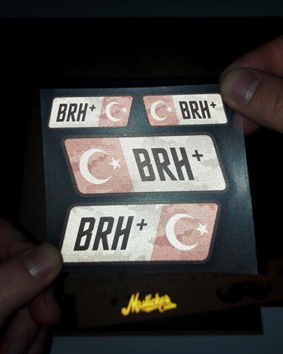 BT15 Reflektif B Rh Pozitif (+) Kan Grubu Etiket Seti