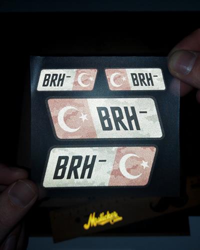 BT16 Reflektif B Rh Negatif (-) Kan Grubu Etiket Seti