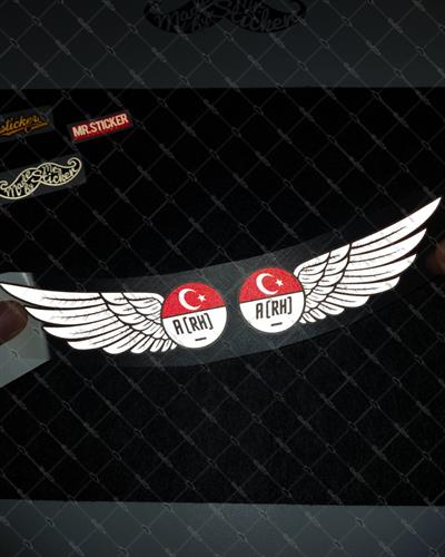 BT23 Reflektif Kanat Desenli A Rh Negatif (-) Kan Grubu Etiket Seti