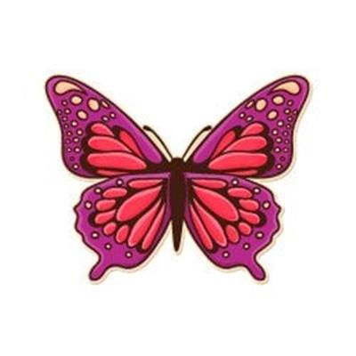 BTF6 Mor Pembe Kelebek Etiketi