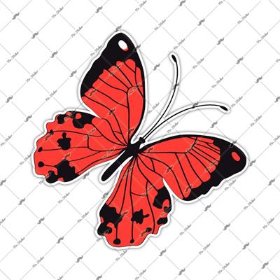 BTF7 Kirmizi Kelebek Etiketi