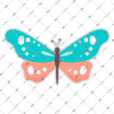 BTF8 Mavi Kelebek Etiketi