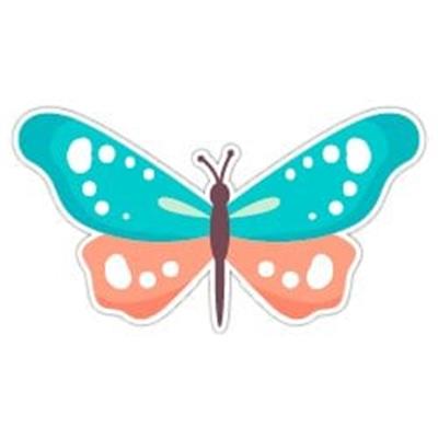 BTF8 Mavi Kelebek Etiketi