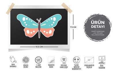BTF8 Mavi Kelebek Etiketi