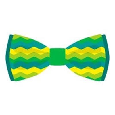 BWTM4 Yesil Sari Cizgili Papyon Etiketi