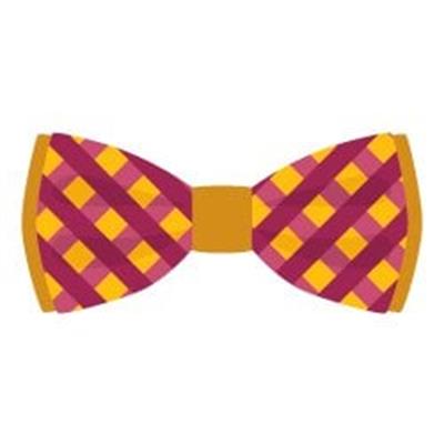 BWTM6 Bordo Turuncu Ekoseli Papyon Etiketi