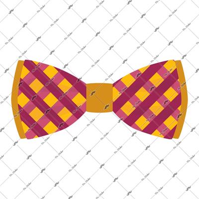 BWTM6 Bordo Turuncu Ekoseli Papyon Etiketi