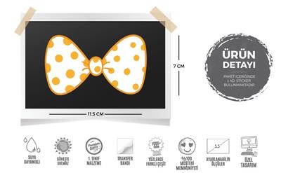 BWTW5 - Turuncu Puantiyeli Bayan Kurdele-Papyon Etiketi