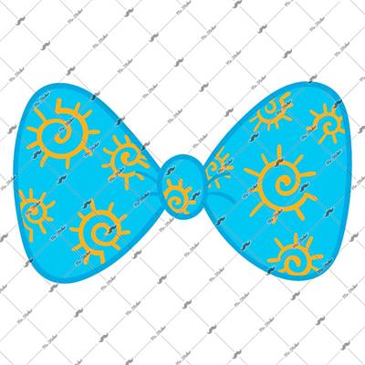 BWTW7 - Mavi Desenli Bayan Kurdele-Papyon Etiketi