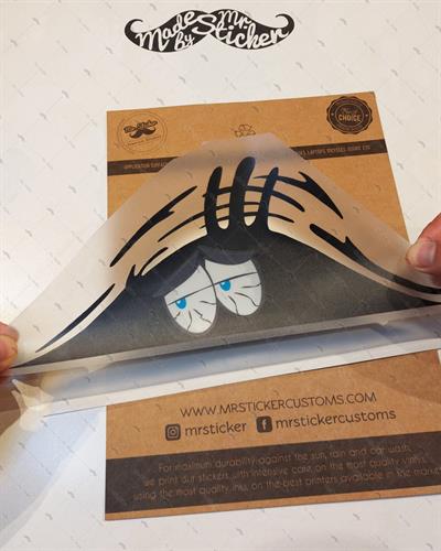 CAR10 Yari Reflektif Bagajdan Bakan Yorgun Gozler Etiketi