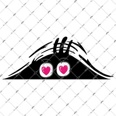 CAR14 Yari Reflektif Bagajdan Bakan Kalpli Gozler Etiketi