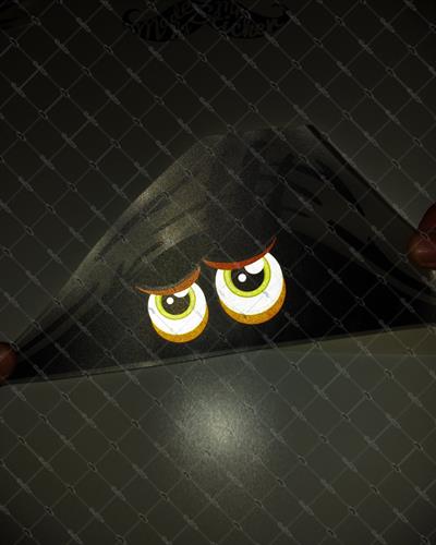 CAR16 Yari Reflektif Bagajdan Bakan Uzgun Gozler Etiketi