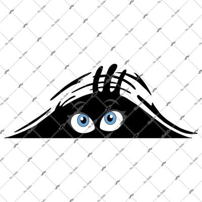 CAR17 Yari Reflektif Bagajdan Bakan Kadin Gozleri Etiketi