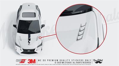 CAR3 3D Spor Hava Izgarasi Efekti Etiket Buyuk ve Kucuk Boy Set (Yalnizca Acik Renkli Yuzeyler Icindir)