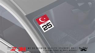 CAR48 Custom Numara Etiketi