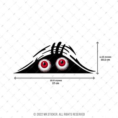 CAR8 Yari Reflektif Bagajdan Bakan Portlek Gozler Etiketi