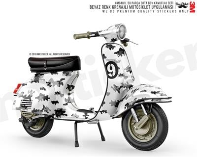 CMO401L - Motosiklet Kaplamaya Uygun 50 Parca Orta Boy Kamuflaj Seti