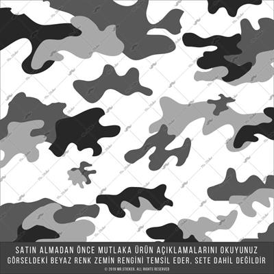 CMO401S - Kask Kaplamaya Uygun 34 Parca Kucuk Boy Kamuflaj Seti