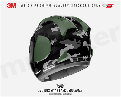 CMO401S - Kask Kaplamaya Uygun 34 Parca Kucuk Boy Kamuflaj Seti