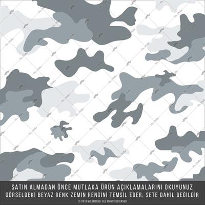 CMO402S - Kask Kaplamaya Uygun 34 Parca Kucuk Boy Kamuflaj Seti