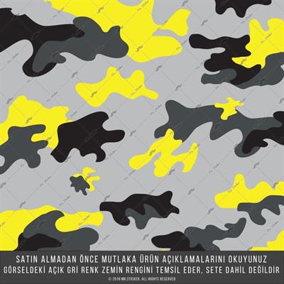 CMO406S - Kask Kaplamaya Uygun 34 Parca Kucuk Boy Kamuflaj Seti