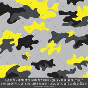 CMO406XS - Bisiklet Kaplamaya Uygun 34 Parca Kamuflaj Seti (Sari, Siyah, Fume Renk)