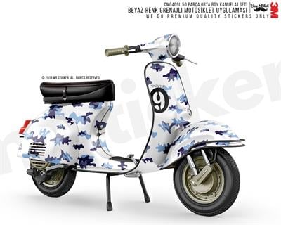 CMO409L - Motosiklet Kaplamaya Uygun 50 Parca Orta Boy Kamuflaj Seti