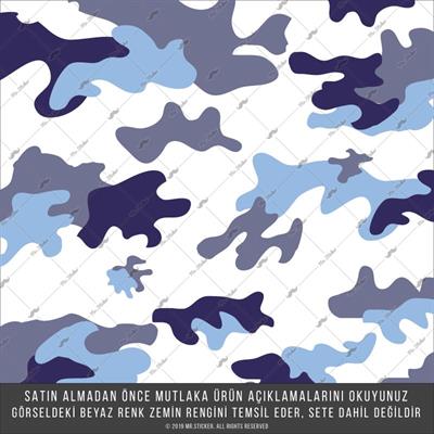 CMO409S - Kask Kaplamaya Uygun 34 Parca Kucuk Boy Kamuflaj Seti