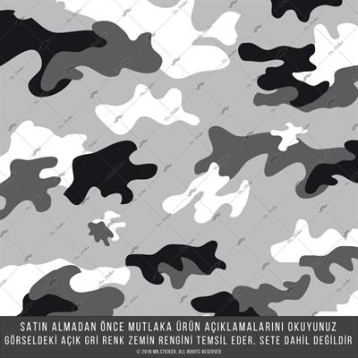 CMO411S - Kask Kaplamaya Uygun 34 Parca Kucuk Boy Kamuflaj Seti