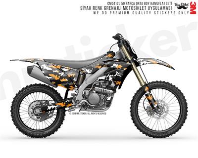 CMO412L - Motosiklet Kaplamaya Uygun 50 Parca Orta Boy Kamuflaj Seti