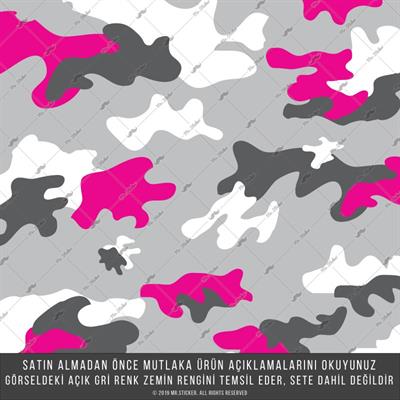 CMO413S - Kask Kaplamaya Uygun 34 Parca Kucuk Boy Kamuflaj Seti